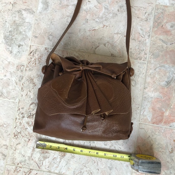 Carlos Falchi vintage brown Buffalo leather signature tote - Picture 12 of 16